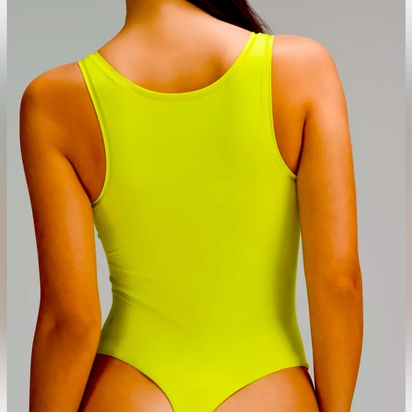 lululemon athletica Tops - LULULEMON NULU SQUARE-NECK SLEEVELESS BODYSUIT GREEN COLOR NWT